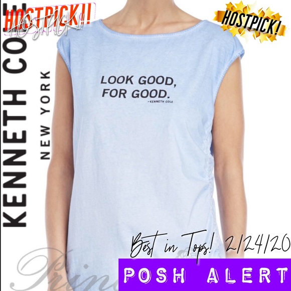 🤩Kenneth Cole 'Look Good For Good' Side-Tie Tee - Picture 4 of 8